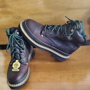 Nwt Georgia Boots Giant Brown Steel Toe Size 8.5
